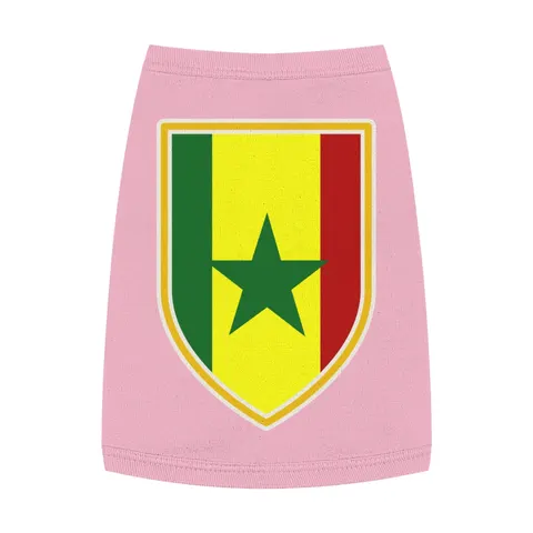 Senegal Green Yellow Red Pet Tank Top — front view