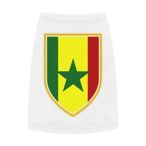 Senegal Green Yellow Red Pet Tank Top — front view