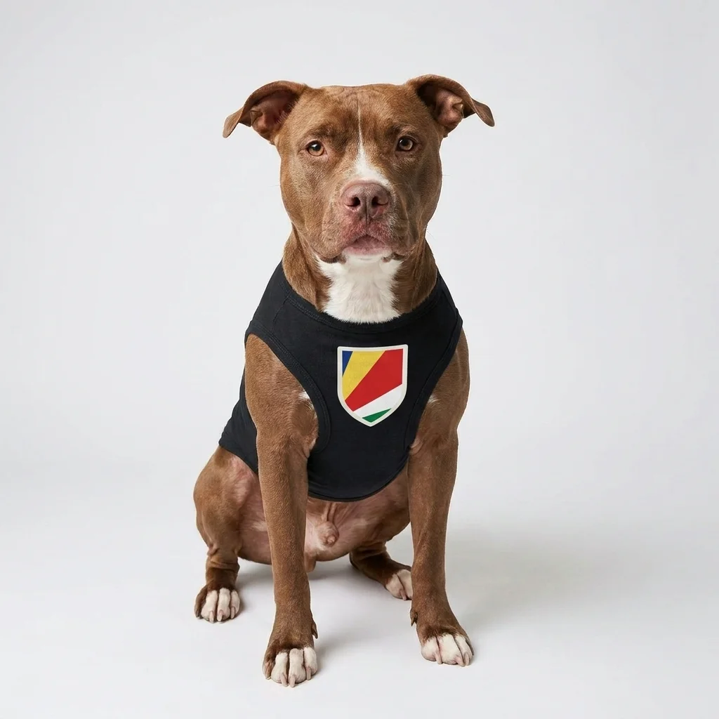 Seychelles Color Fan Pet Tank Top — lifestyle view