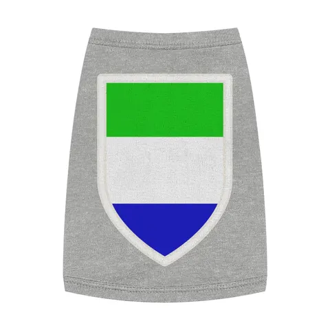 Sierra Leone Green White Blue Pet Tank Top — front view