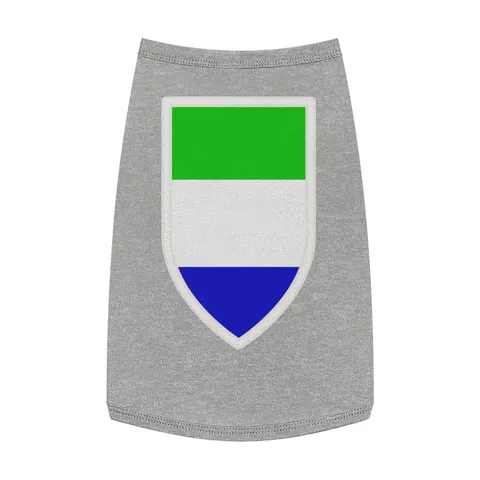 Sierra Leone Green White Blue Pet Tank Top — front view