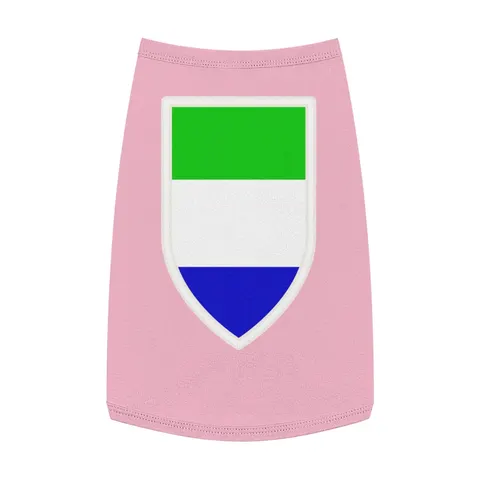 Sierra Leone Green White Blue Pet Tank Top — front view