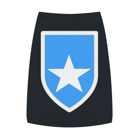 Somalia Blue White Star Pet Tank Top — front view