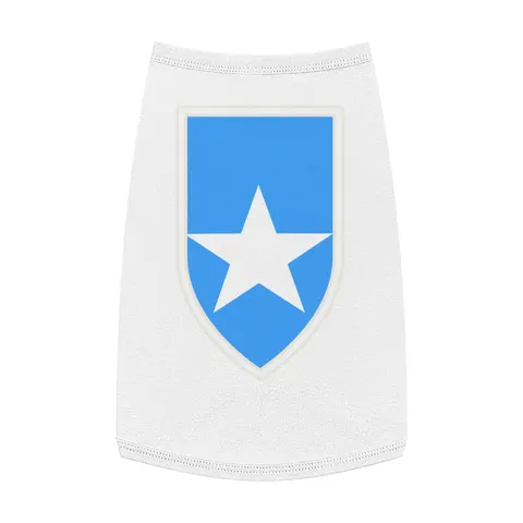 Somalia Blue White Star Pet Tank Top — front view
