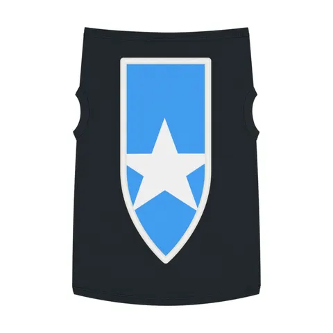 Somalia Blue White Star Pet Tank Top — front view