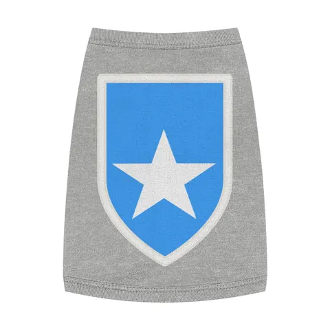 Somalia Blue White Star Pet Tank Top — front view