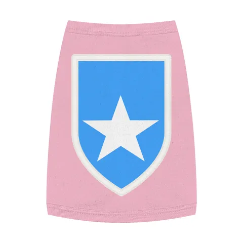 Somalia Blue White Star Pet Tank Top — front view