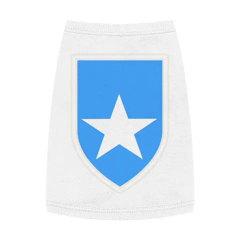 Somalia Blue White Star Pet Tank Top — front view