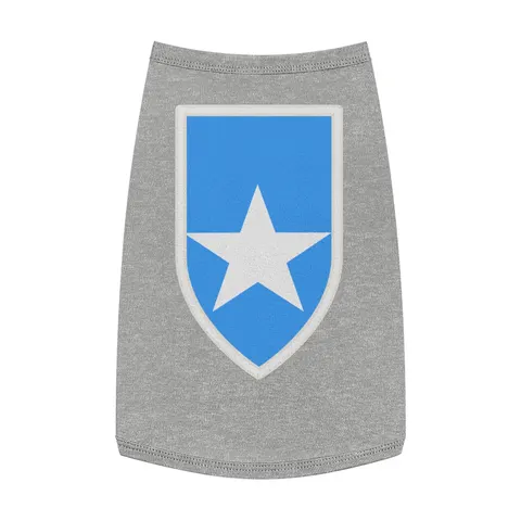 Somalia Blue White Star Pet Tank Top — front view
