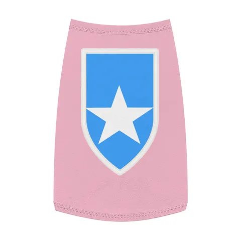 Somalia Blue White Star Pet Tank Top — front view