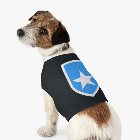Somalia Blue White Star Pet Tank Top — other view