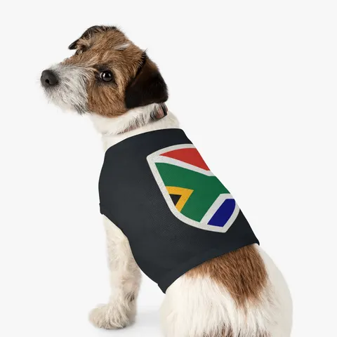 South Africa Rainbow Y Pattern Pet Tank Top — other view