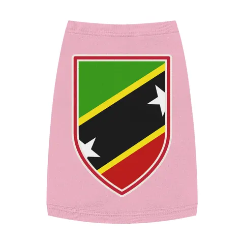 St. Kitts & Nevis Diagonal Stars Pet Tank Top — front view