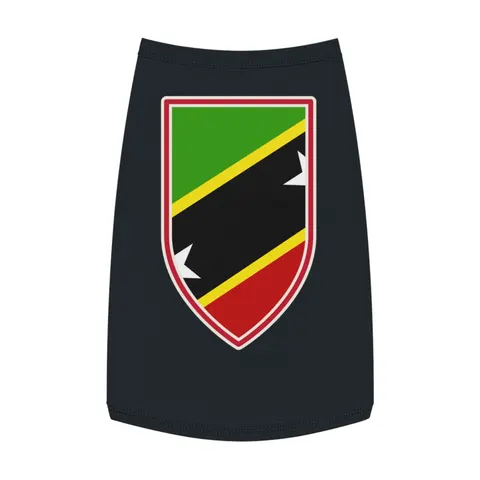 St. Kitts & Nevis Diagonal Stars Pet Tank Top — front view