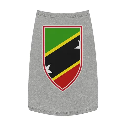 St. Kitts & Nevis Diagonal Stars Pet Tank Top — front view