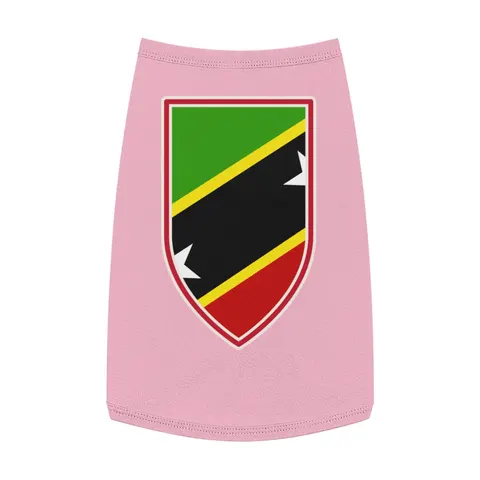 St. Kitts & Nevis Diagonal Stars Pet Tank Top — front view