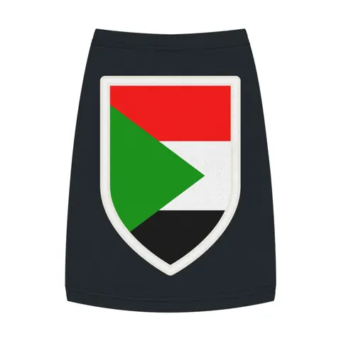 Sudan Red White Black Triangle Pet Tank Top — front view