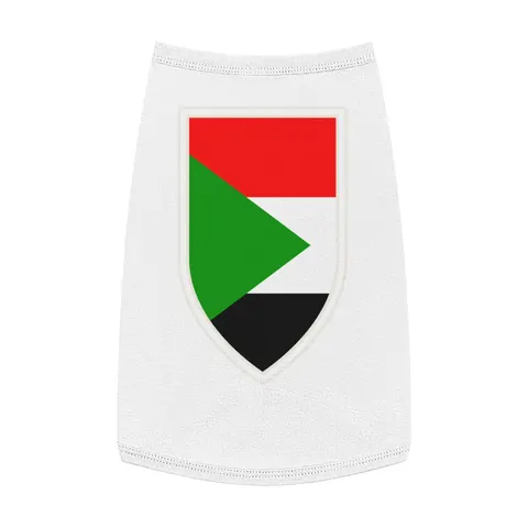 Sudan Red White Black Triangle Pet Tank Top — front view