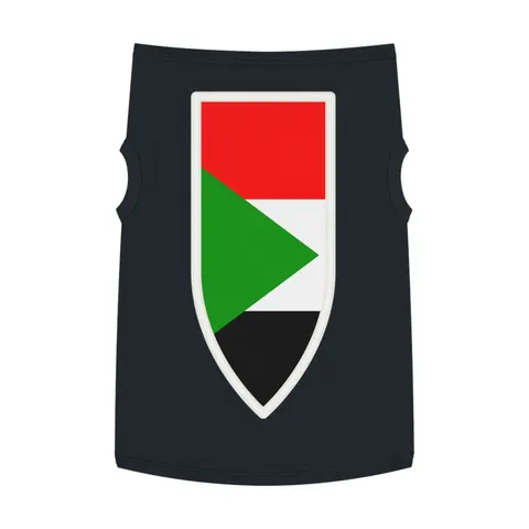 Sudan Red White Black Triangle Pet Tank Top — front view