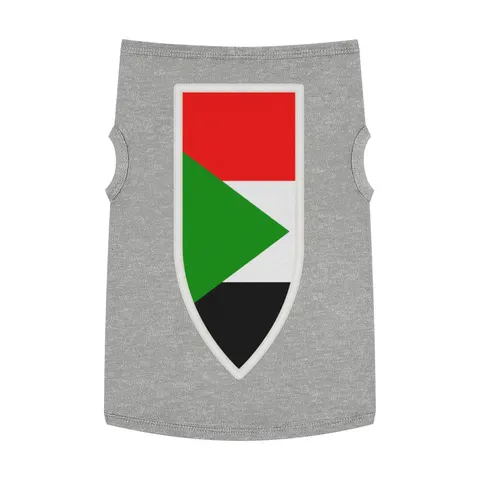 Sudan Red White Black Triangle Pet Tank Top — front view