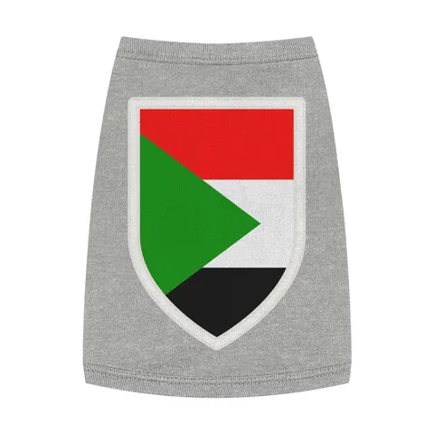Sudan Red White Black Triangle Pet Tank Top — front view