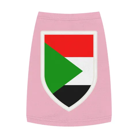 Sudan Red White Black Triangle Pet Tank Top — front view