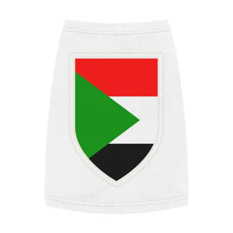 Sudan Red White Black Triangle Pet Tank Top — front view