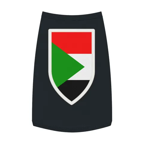 Sudan Red White Black Triangle Pet Tank Top — front view