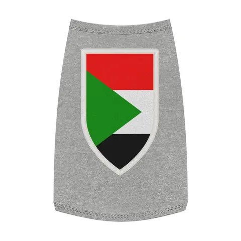 Sudan Red White Black Triangle Pet Tank Top — front view