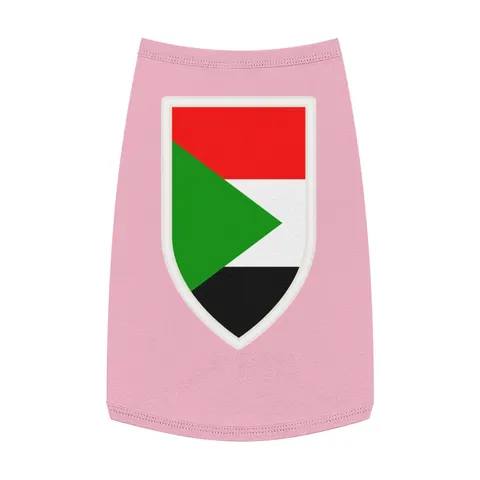 Sudan Red White Black Triangle Pet Tank Top — front view