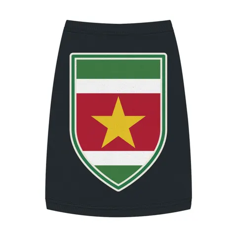 Suriname Red Green White Star Pet Tank Top — front view