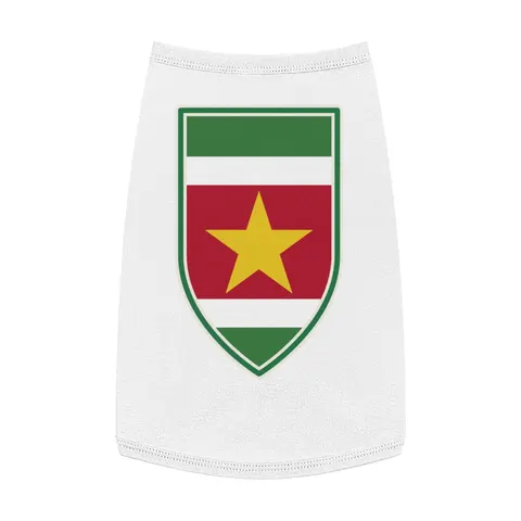 Suriname Red Green White Star Pet Tank Top — front view
