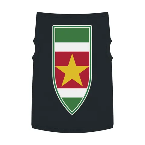 Suriname Red Green White Star Pet Tank Top — front view