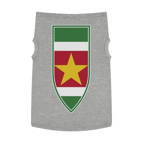 Suriname Red Green White Star Pet Tank Top — front view