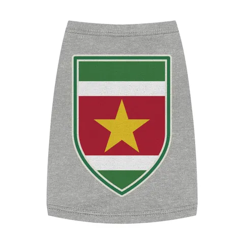 Suriname Red Green White Star Pet Tank Top — front view