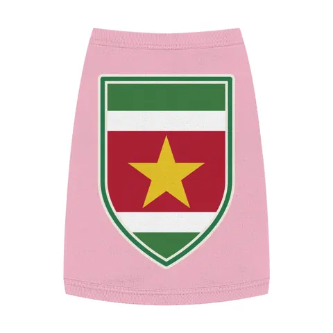 Suriname Red Green White Star Pet Tank Top — front view