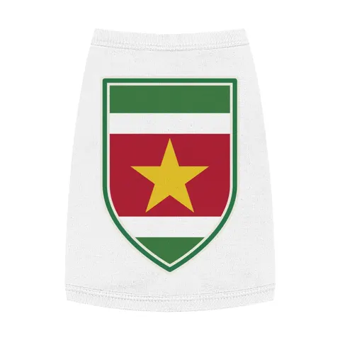 Suriname Red Green White Star Pet Tank Top — front view