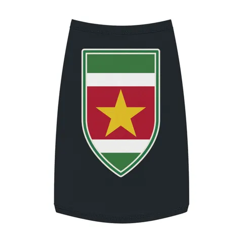 Suriname Red Green White Star Pet Tank Top — front view