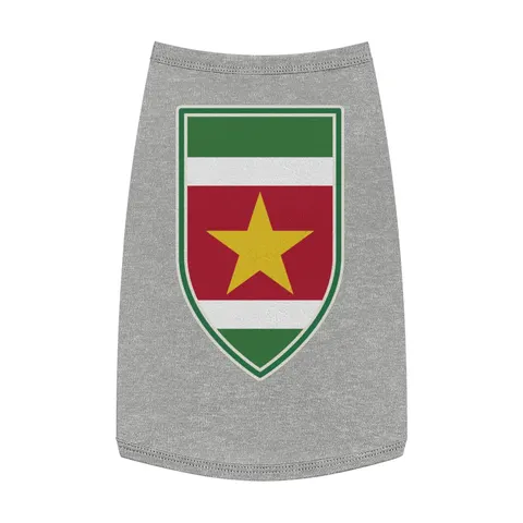 Suriname Red Green White Star Pet Tank Top — front view