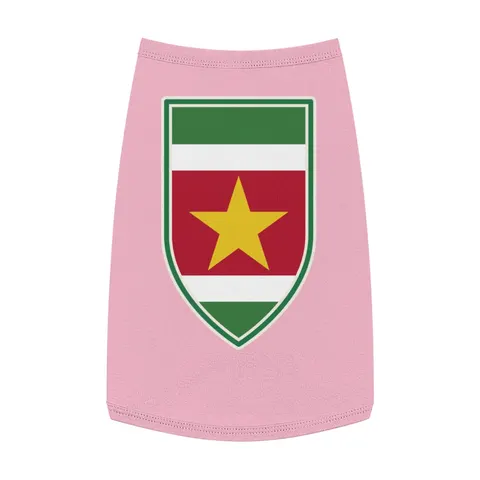 Suriname Red Green White Star Pet Tank Top — front view