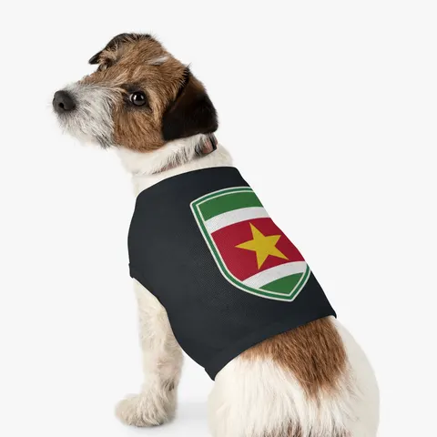Suriname Red Green White Star Pet Tank Top — other view