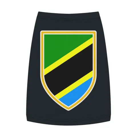 Tanzania Diagonal Bands Pet Tank Top — front view