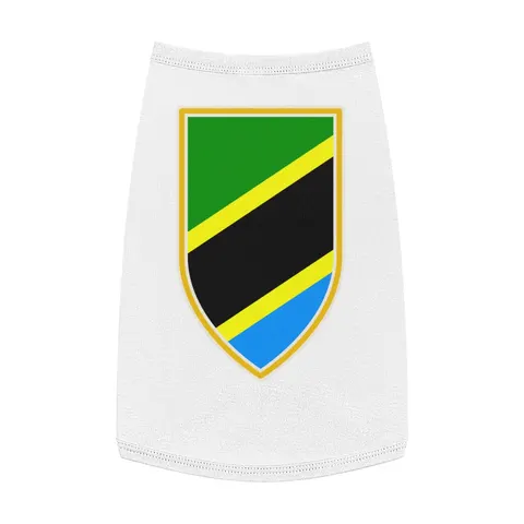 Tanzania Diagonal Bands Pet Tank Top — front view