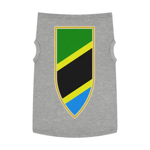 Tanzania Diagonal Bands Pet Tank Top — front view