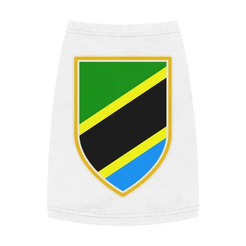 Tanzania Diagonal Bands Pet Tank Top — front view