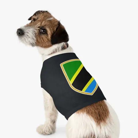 Tanzania Diagonal Bands Pet Tank Top — other view