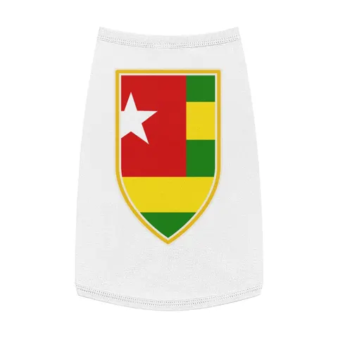 Togo Green Yellow Stripes Pet Tank Top — front view