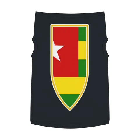 Togo Green Yellow Stripes Pet Tank Top — front view