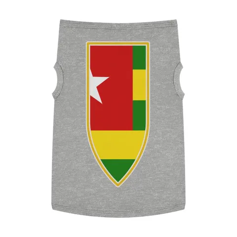 Togo Green Yellow Stripes Pet Tank Top — front view