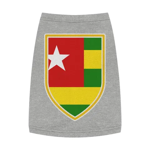 Togo Green Yellow Stripes Pet Tank Top — front view